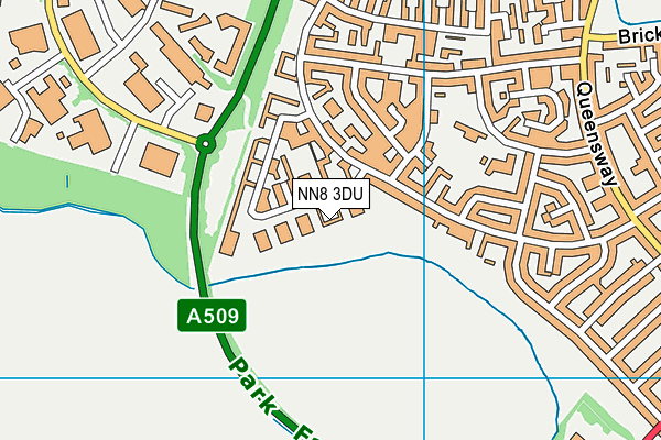 NN8 3DU map - OS VectorMap District (Ordnance Survey)