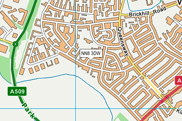 NN8 3DW map - OS VectorMap District (Ordnance Survey)
