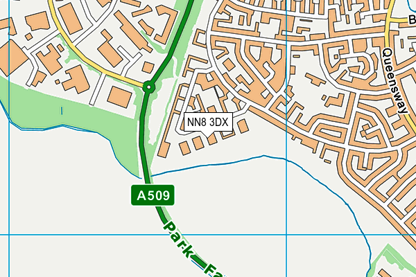 NN8 3DX map - OS VectorMap District (Ordnance Survey)