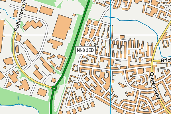 NN8 3ED map - OS VectorMap District (Ordnance Survey)