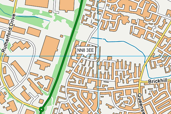 NN8 3EE map - OS VectorMap District (Ordnance Survey)