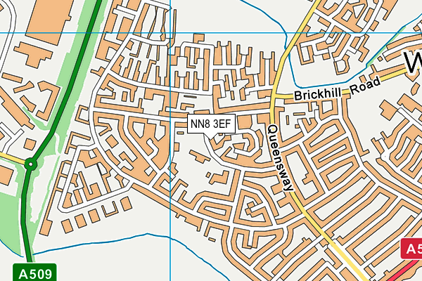 NN8 3EF map - OS VectorMap District (Ordnance Survey)