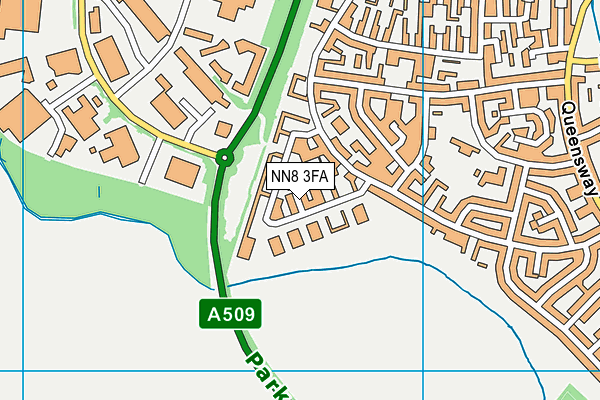 NN8 3FA map - OS VectorMap District (Ordnance Survey)