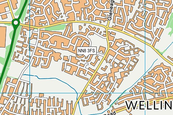 NN8 3FS map - OS VectorMap District (Ordnance Survey)
