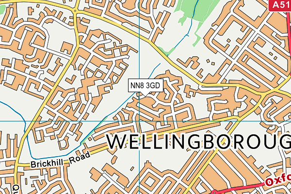 NN8 3GD map - OS VectorMap District (Ordnance Survey)