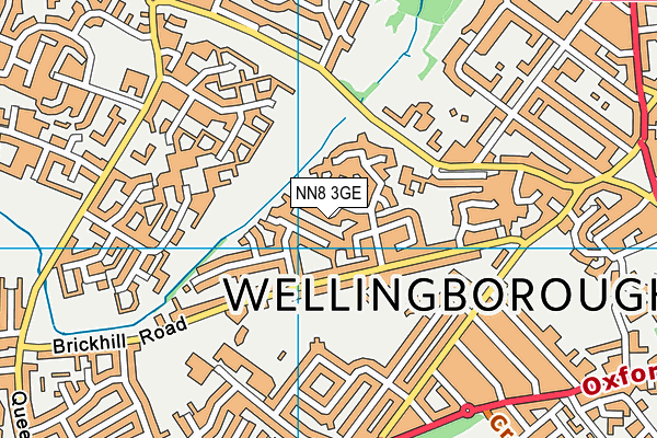 NN8 3GE map - OS VectorMap District (Ordnance Survey)