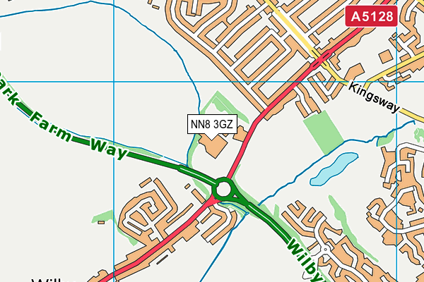 NN8 3GZ map - OS VectorMap District (Ordnance Survey)