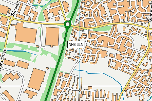 NN8 3LN map - OS VectorMap District (Ordnance Survey)