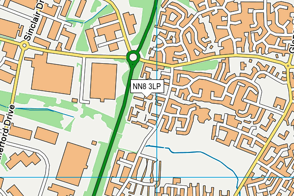 NN8 3LP map - OS VectorMap District (Ordnance Survey)