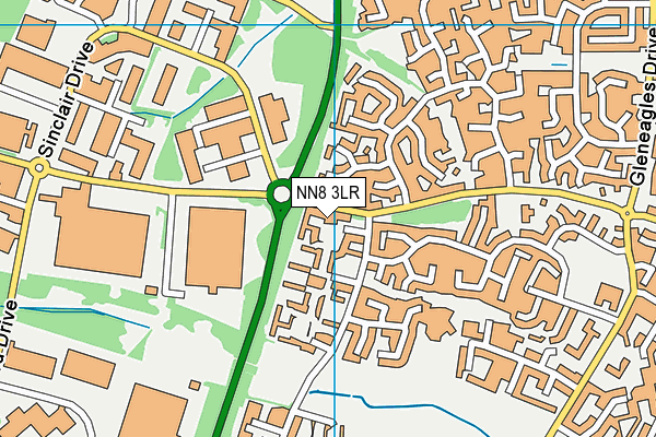 NN8 3LR map - OS VectorMap District (Ordnance Survey)