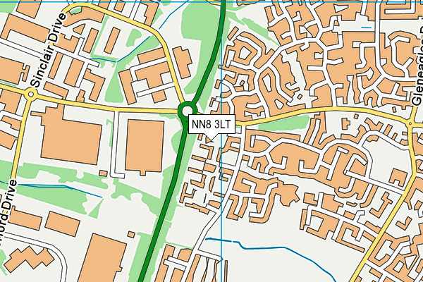 NN8 3LT map - OS VectorMap District (Ordnance Survey)