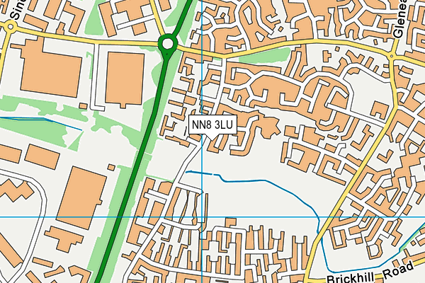 NN8 3LU map - OS VectorMap District (Ordnance Survey)