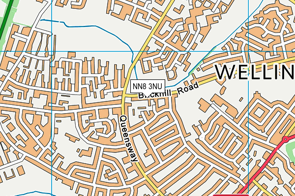 NN8 3NU map - OS VectorMap District (Ordnance Survey)