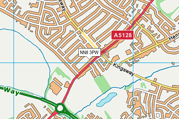 NN8 3PW map - OS VectorMap District (Ordnance Survey)