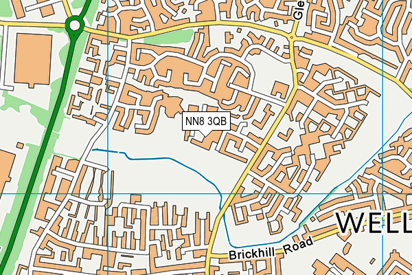 NN8 3QB map - OS VectorMap District (Ordnance Survey)