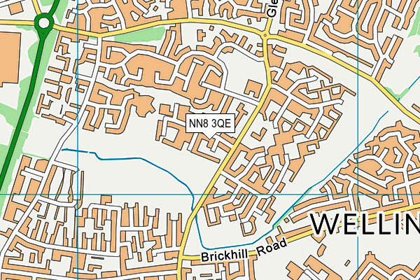 NN8 3QE map - OS VectorMap District (Ordnance Survey)