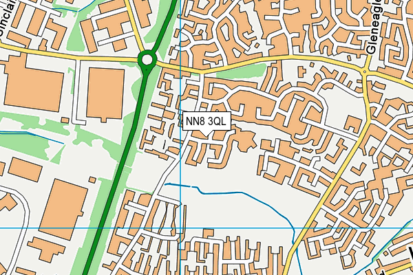 NN8 3QL map - OS VectorMap District (Ordnance Survey)