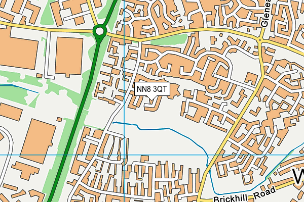 NN8 3QT map - OS VectorMap District (Ordnance Survey)