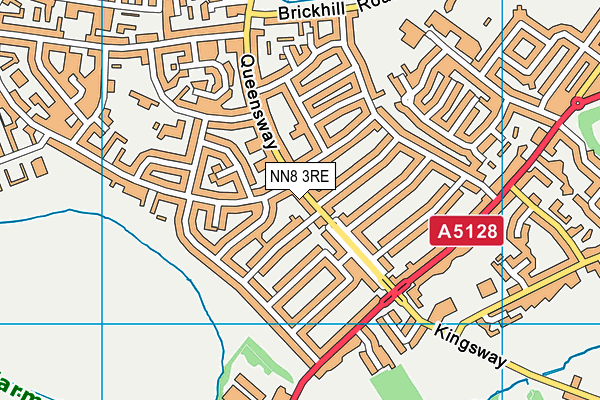 NN8 3RE map - OS VectorMap District (Ordnance Survey)