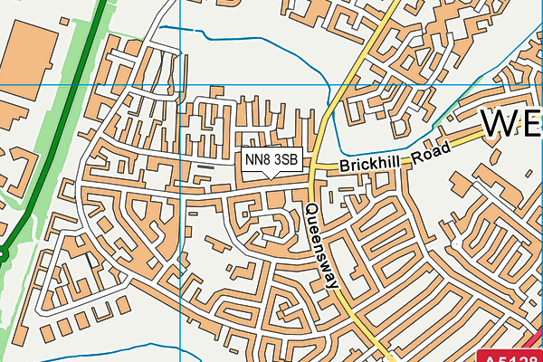 NN8 3SB map - OS VectorMap District (Ordnance Survey)