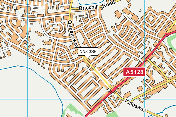 NN8 3SF map - OS VectorMap District (Ordnance Survey)