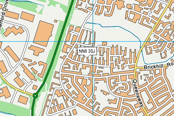 NN8 3SJ map - OS VectorMap District (Ordnance Survey)