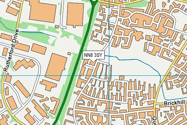 NN8 3SY map - OS VectorMap District (Ordnance Survey)