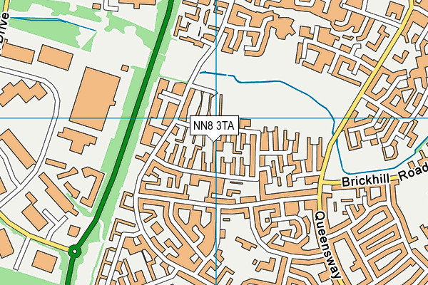 NN8 3TA map - OS VectorMap District (Ordnance Survey)