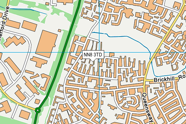 NN8 3TD map - OS VectorMap District (Ordnance Survey)