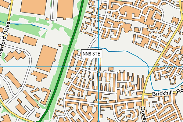 NN8 3TE map - OS VectorMap District (Ordnance Survey)