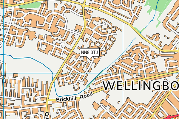 NN8 3TJ map - OS VectorMap District (Ordnance Survey)
