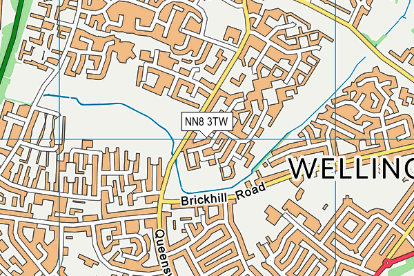 NN8 3TW map - OS VectorMap District (Ordnance Survey)