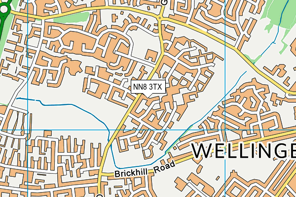 NN8 3TX map - OS VectorMap District (Ordnance Survey)