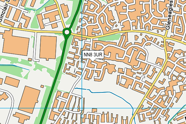 NN8 3UR map - OS VectorMap District (Ordnance Survey)