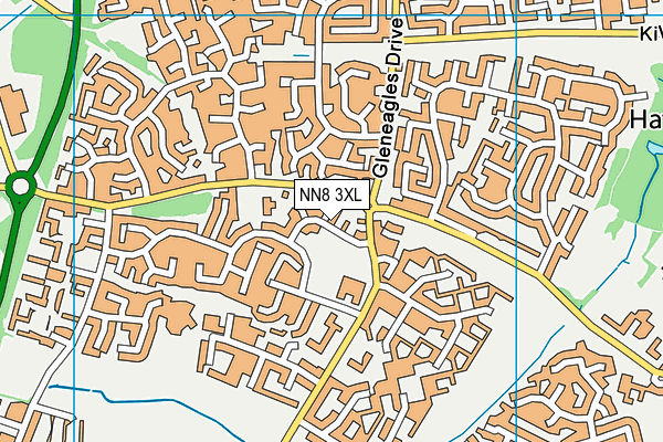 NN8 3XL map - OS VectorMap District (Ordnance Survey)