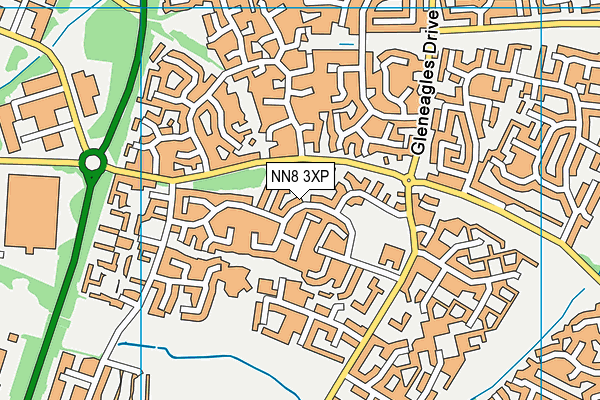 NN8 3XP map - OS VectorMap District (Ordnance Survey)