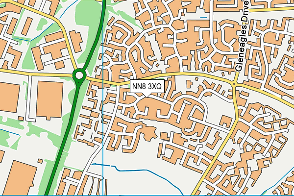 NN8 3XQ map - OS VectorMap District (Ordnance Survey)