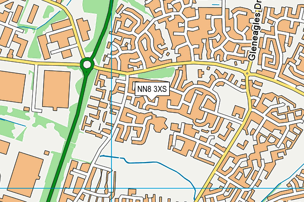 NN8 3XS map - OS VectorMap District (Ordnance Survey)