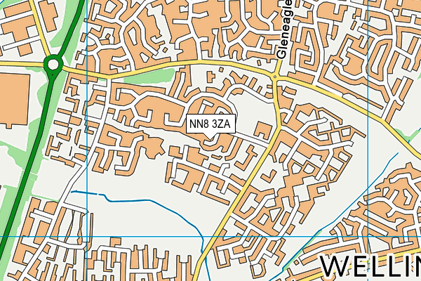 NN8 3ZA map - OS VectorMap District (Ordnance Survey)