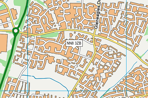 NN8 3ZB map - OS VectorMap District (Ordnance Survey)
