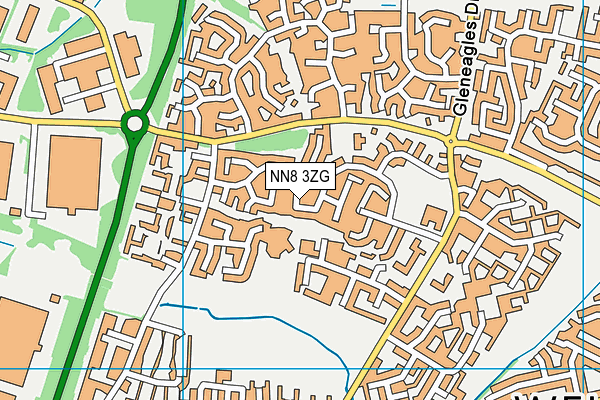 NN8 3ZG map - OS VectorMap District (Ordnance Survey)