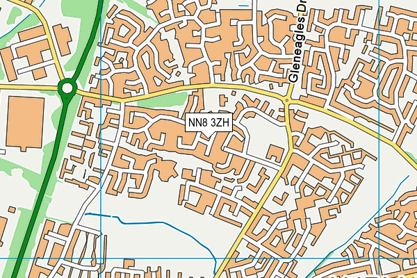 NN8 3ZH map - OS VectorMap District (Ordnance Survey)