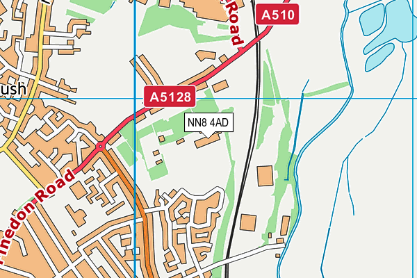 NN8 4AD map - OS VectorMap District (Ordnance Survey)