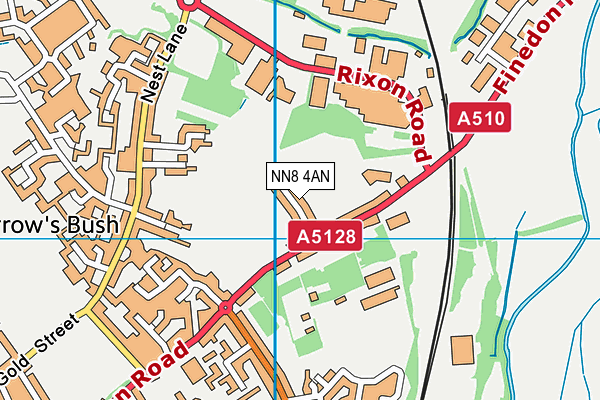 NN8 4AN map - OS VectorMap District (Ordnance Survey)