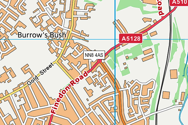 NN8 4AS map - OS VectorMap District (Ordnance Survey)