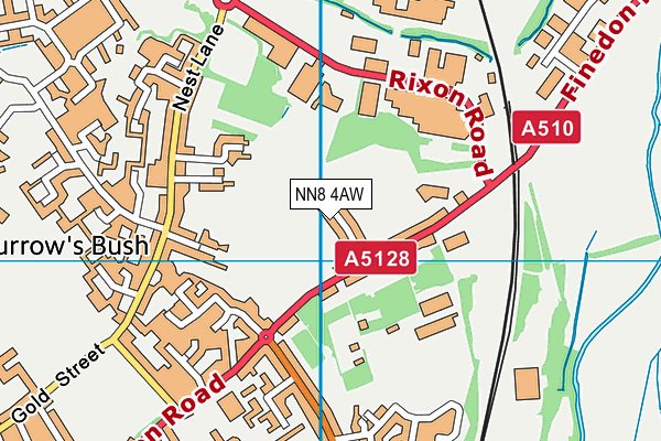 NN8 4AW map - OS VectorMap District (Ordnance Survey)