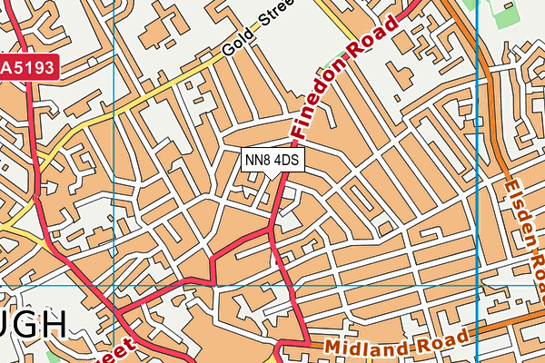 NN8 4DS map - OS VectorMap District (Ordnance Survey)