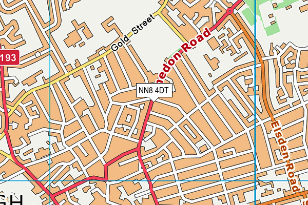 NN8 4DT map - OS VectorMap District (Ordnance Survey)