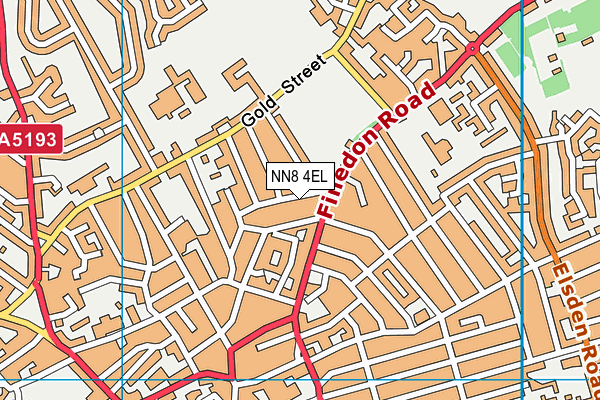 NN8 4EL map - OS VectorMap District (Ordnance Survey)