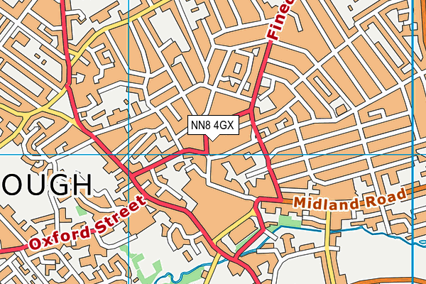 NN8 4GX map - OS VectorMap District (Ordnance Survey)